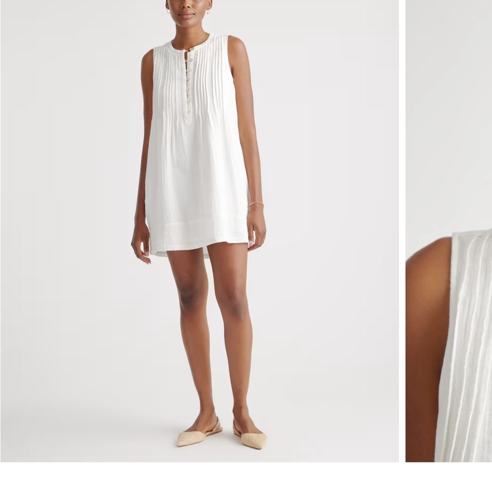 Quince White Sleeveless Dress